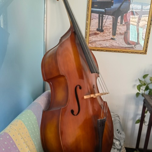 低音大贝司贝斯大提琴贝低音大提琴实木手工制作 - 图2