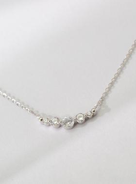 女士简约钻石法则系列项链日潮