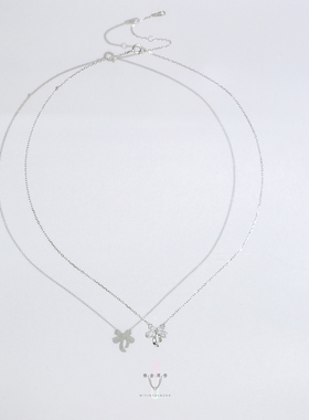 弥音原作心动小结S925银锁骨链蝴蝶结领结项链2026轻奢小众礼物女