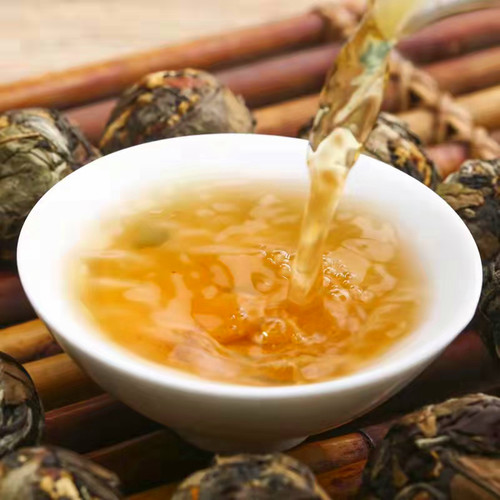 陈皮白茶龙珠茶球老寿眉贡眉茶枣香小玉饼圆球茶包500g木桶礼盒装 - 图3