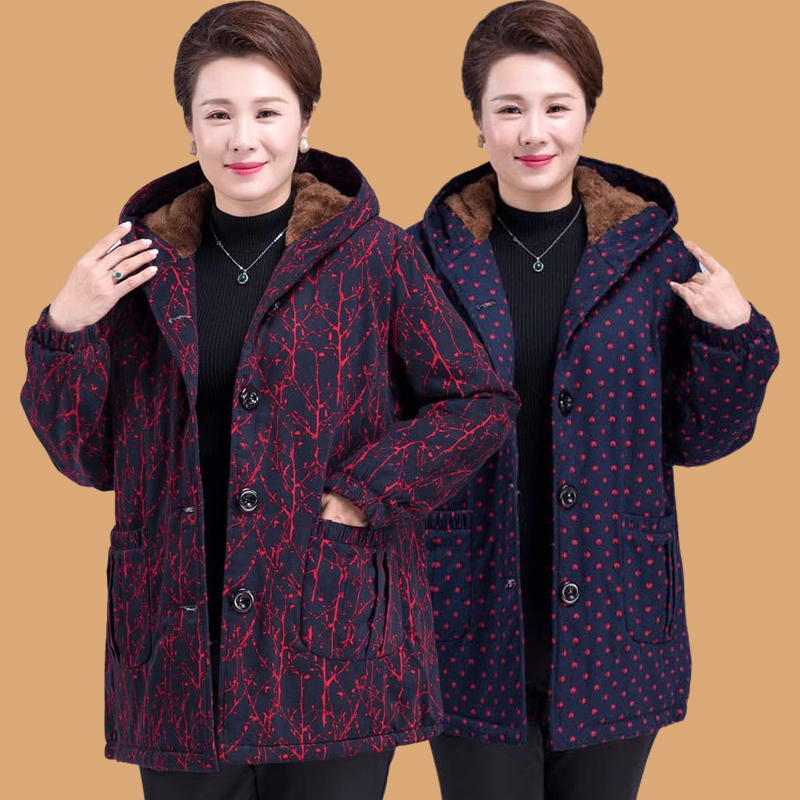 胖老太太棉衣外套200斤特体中老年女装加肥加大码妈妈秋冬装棉袄 - 图0