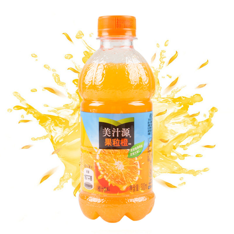 美汁源果粒橙300ml*6瓶装橙汁果汁橙子饮品网红饮料休闲_虎窝淘