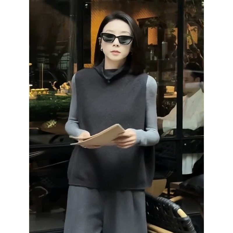 100羊毛衫马甲背心女秋冬新款高领纽扣无袖上衣宽松显瘦针织坎肩,淘宝优惠券,粉丝福利购,淘宝优惠卷