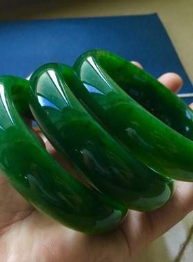 碧玉-礼品玉镯手镯玉镯子时尚年货新疆和田玉女女碧玉5065美人镯