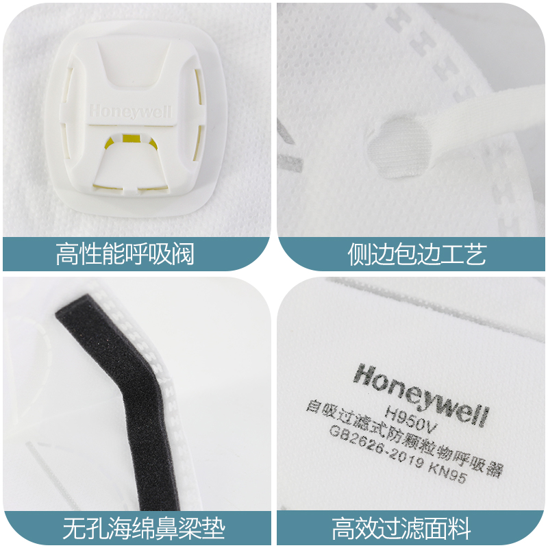 霍尼韦尔KN95口罩头戴式H950防护910防尘Honeywell官方旗舰店H901 - 图2