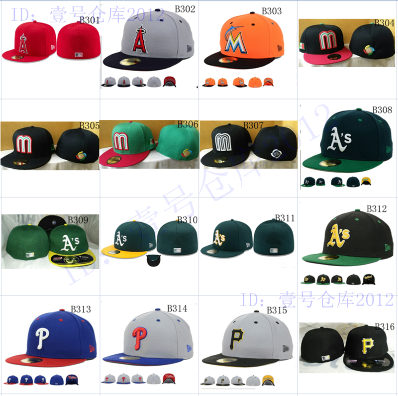 B253-316帽子尺码帽不可调节平沿帽橄榄球队大码嘻哈棒球帽全封闭-图2
