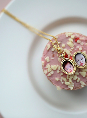 相片盒照片盒纯银长项链