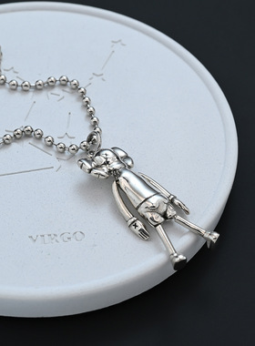 跨境爆款芝麻街卡通玩偶吊坠项链甜酷风感小众毛衣链配饰