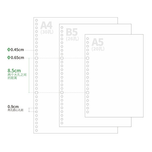 道林活页替芯A5/B5/A4活页笔记本马卡龙内页芯横线空白彩色活页纸 - 图2