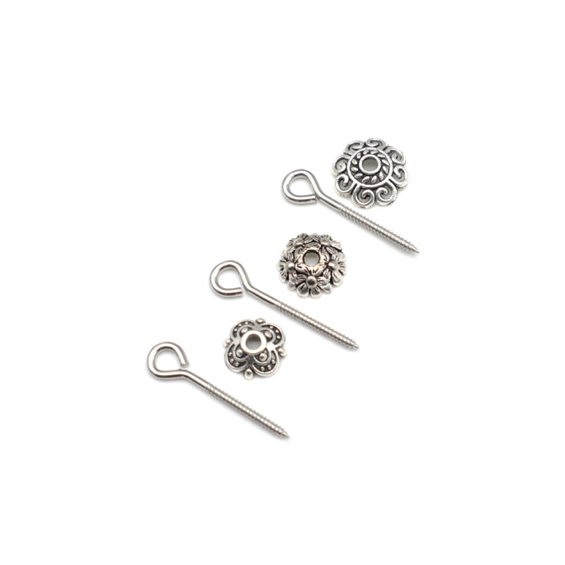 葫芦镶口配件加长羊角钉文玩玉米千眼菩提DIY配件复古羊眼钉钢钉,淘宝优惠券,粉丝福利购,淘宝优惠卷