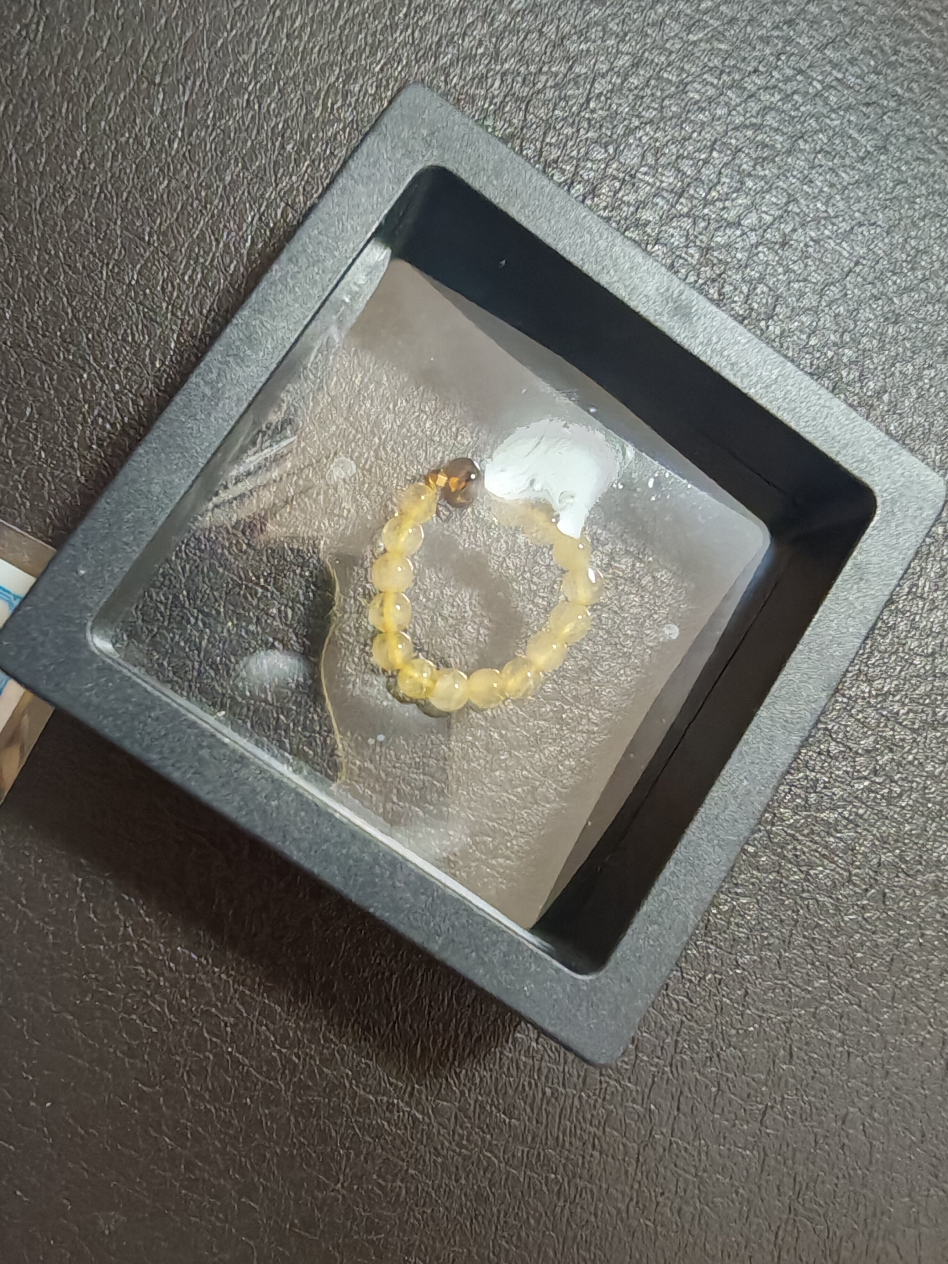 Natural beeswax ring
