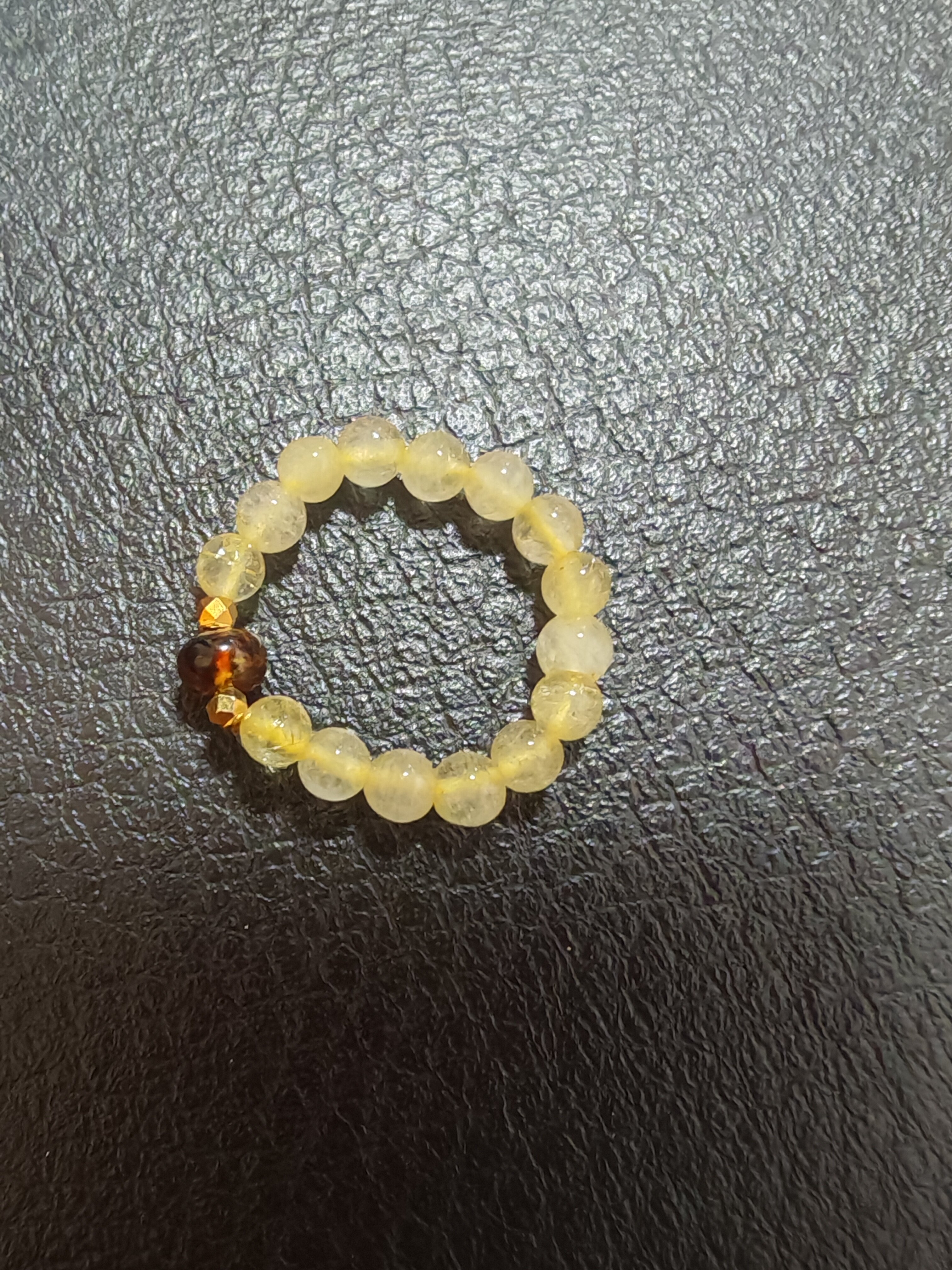 Natural beeswax ring