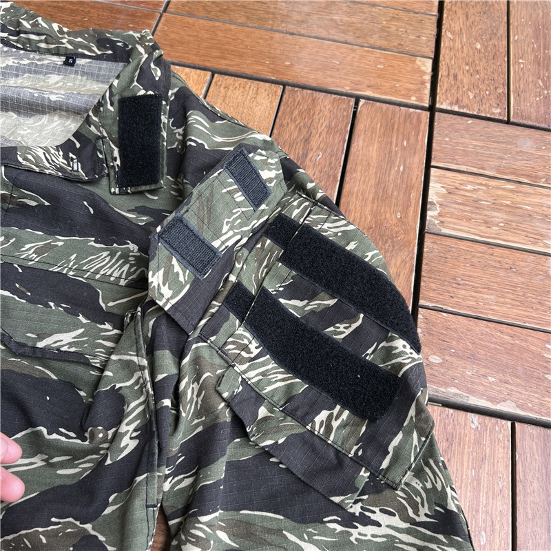 丛林虎斑基地服战术汤姆GEN3战术G3蛙服银虎斑作战服上衣长袖外套-图0