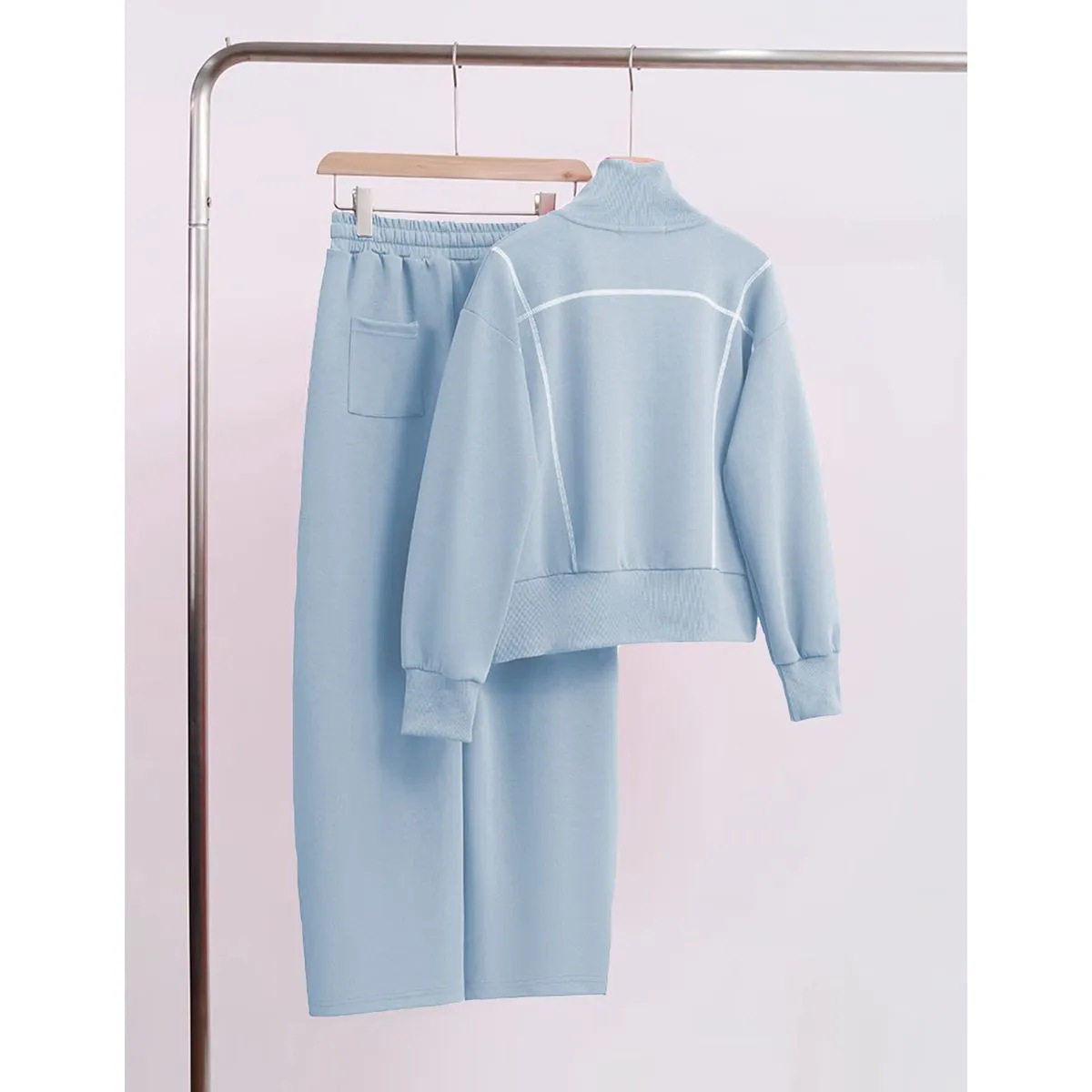 休闲运动套装女2024年春秋新款时尚感加厚卫衣阔腿裤潮,淘宝优惠券,粉丝福利购,淘宝优惠卷