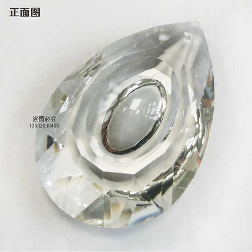 水晶灯配件超亮龙眼水晶挂件透明水滴玻璃挂饰条婚庆龙眼吊坠配件 - 图0