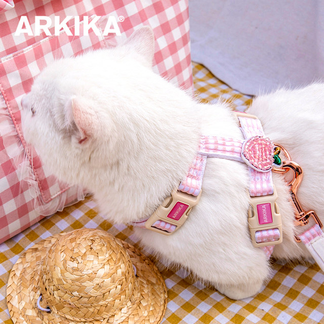 Arkika outing cat and dog external defense adjustable traction rope