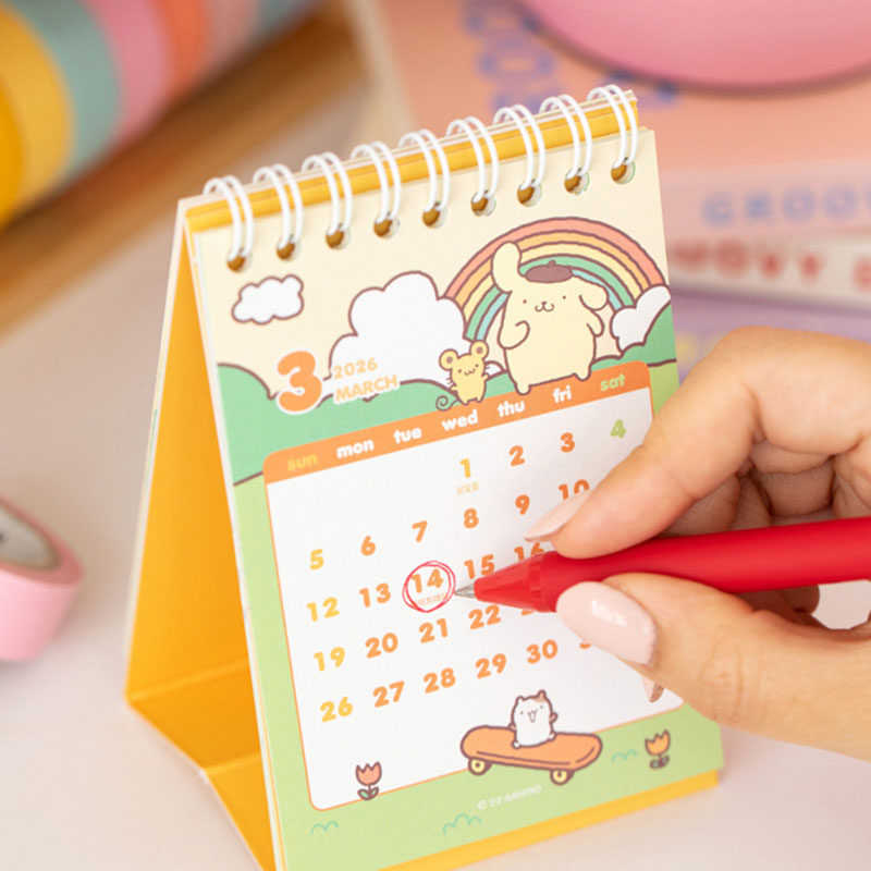 2026 Cartoon Small Desk Calendar Cute Monthly Calendar