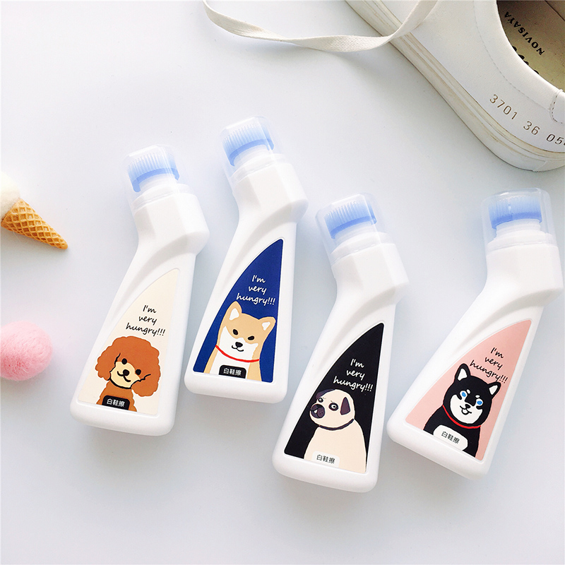 catshow便携可随身携带白鞋擦 皮鞋刷子鞋边去