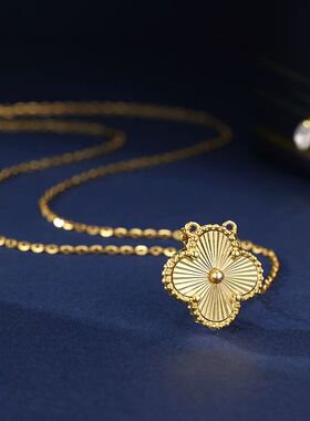 加长款四叶草项链女胖妹妹