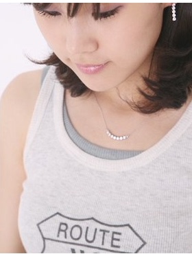 滢朵朵韩版回眸一笑星光点点珍珠项链项饰 a02126