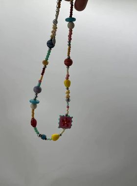 小众设计天然石串珠项链女小众设计感高级轻奢锁骨链时尚百搭