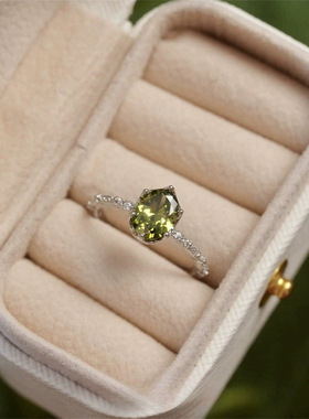 《青橄榄》复古宫廷风重工精致轻奢满钻戒指女深吸叠戴夏季新款