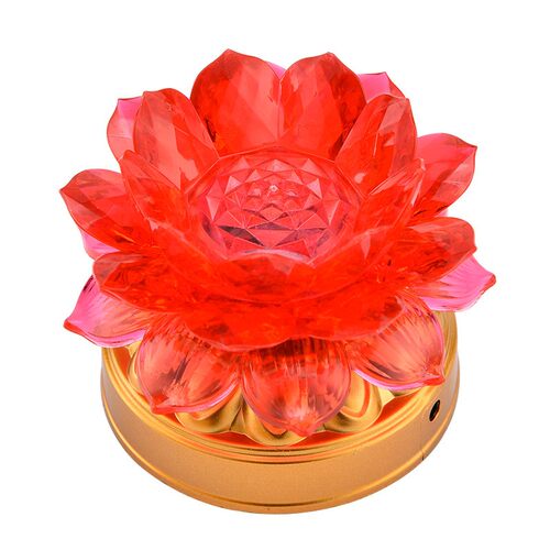 阿陀尔电池莲花灯许愿灯荷花灯祈愿灯佛堂室内佛前供灯长明灯佛灯 - 图3