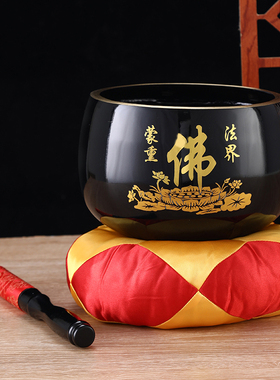 加厚莲花铜磬佛字铜钵铜庆