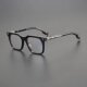Crow Titanium Knife Wide Black Frame Glasses Frame High-end Half-frame Myopia Black Frame Barbecue Customized Finished Optical Glasses