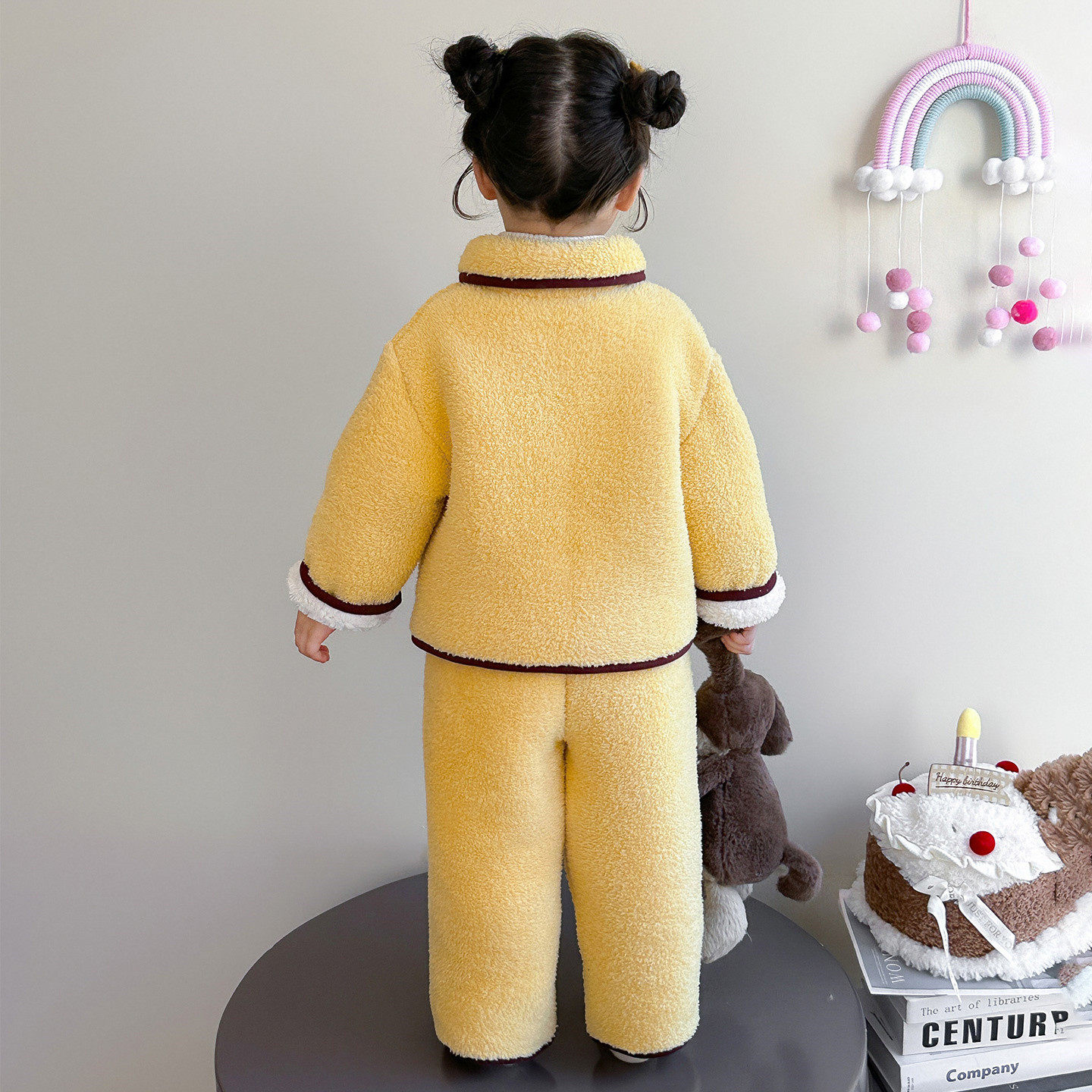 女童加绒睡衣冬季加厚珊瑚绒儿童三层夹棉女孩保暖宝宝家居服套装,淘宝优惠券,粉丝福利购,淘宝优惠卷