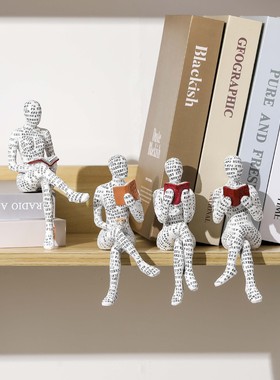 跨境读书的女人树脂工艺品摆件家居客厅桌面书架装饰品批发