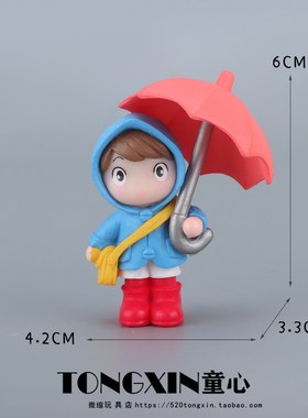 塑料可爱小女孩汽车桌面摆件公仔