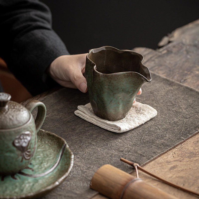 景德镇复古陶瓷公道杯无釉柴烧自然落灰窑变茶具手工日式分茶器,淘宝优惠券,粉丝福利购,淘宝优惠卷