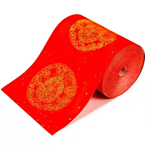 Толстая Wannian Red Changjuan бумага посыпьте золотисто -красную половину приготовленного дракона и Phoenix Spring Paper Черная рукописная бумага