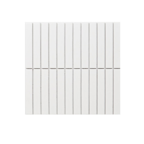 六贝 北欧白色竖条弧形面马赛克卫生间浴室游泳池墙砖吧台瓷砖 - 图3