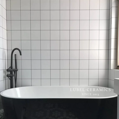 ЛЮБАРА Слот маленькая белая кирпичная настенная плитка