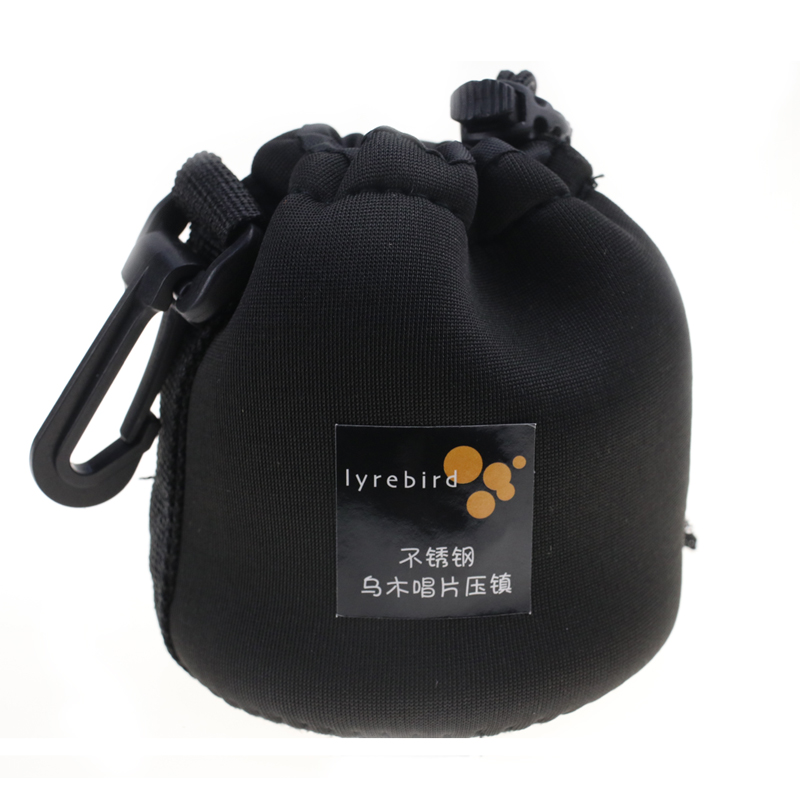 lyrebird 林大师制品乌木座+不锈钢面 395g lp黑胶唱机压镇 碟镇 - 图3