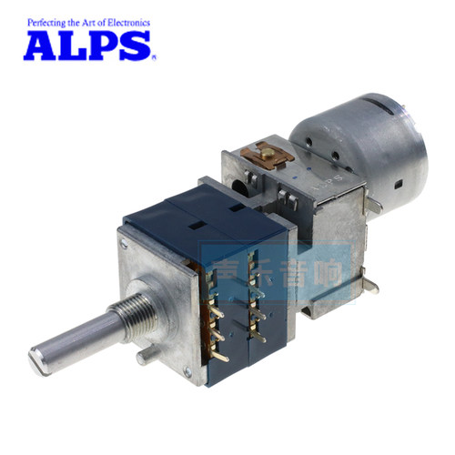 原装日本ALPS RK27型 25mm柄长带马达双联电位器A10K A50K A100K - 图0