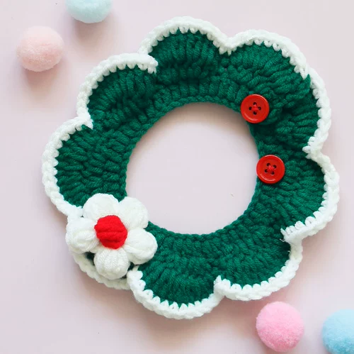 Чокер, шерстяной шарф, трикотажный нагрудник, слюнявчик, аксессуар