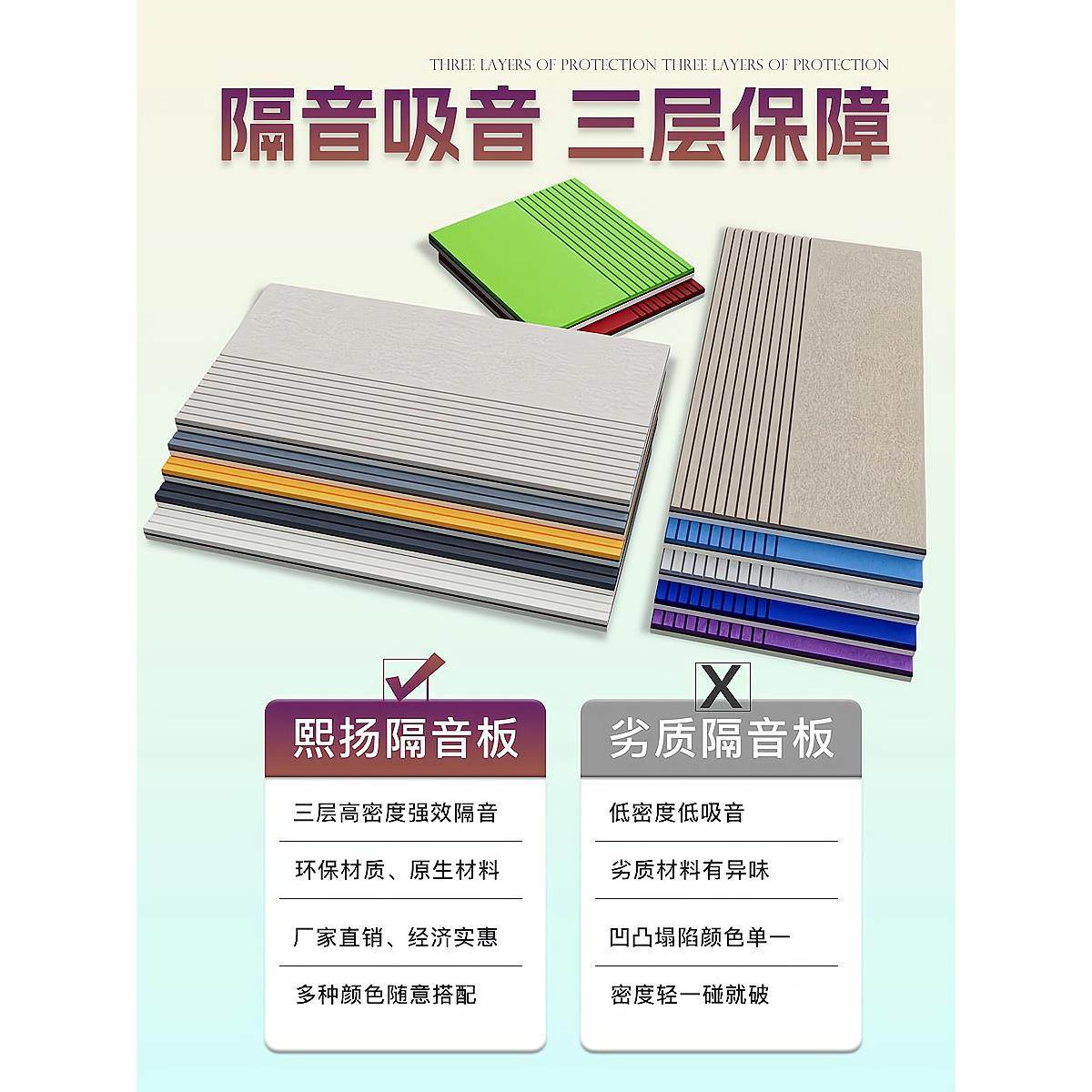隔音板减震吸声板隔音棉墙室内卧室神器钢琴房家庭墙超强隔音板,淘宝优惠券,粉丝福利购,淘宝优惠卷
