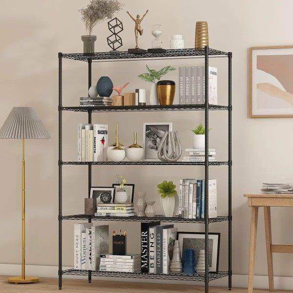 黑色置物架厨房多层杂物收纳层架阳台置物架整理架家用货架多肉架,淘宝优惠券,粉丝福利购,淘宝优惠卷