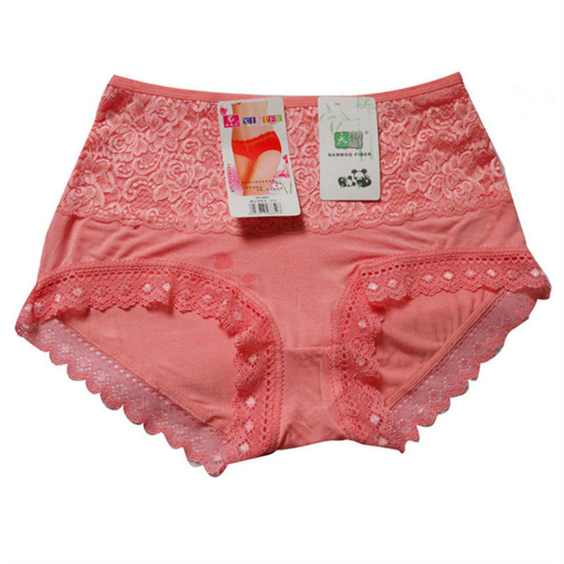 大码高腰竹炭纤维粘纤星期内裤女士舒适透气性感蕾丝三角短裤胖mm,淘宝优惠券,粉丝福利购,淘宝优惠卷