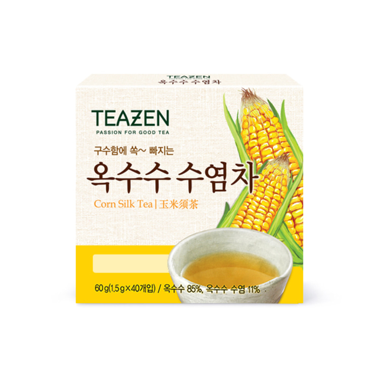 韩国进口零食Teazen玉米须牛蒡荷叶花草袋泡茶玄米绿茶大麦玉米茶 - 图3