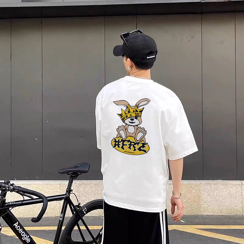 #FR2 Stuffed Toy T-shirt 色情兔男女情侣美式复古短袖T恤 - 图1