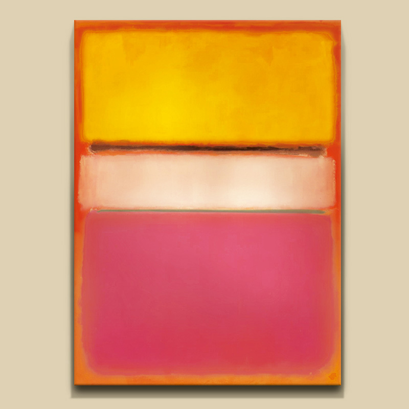 Rothko 罗斯科抽象艺术红色无框挂画走廊过道入户玄关简约装饰画 - 图0