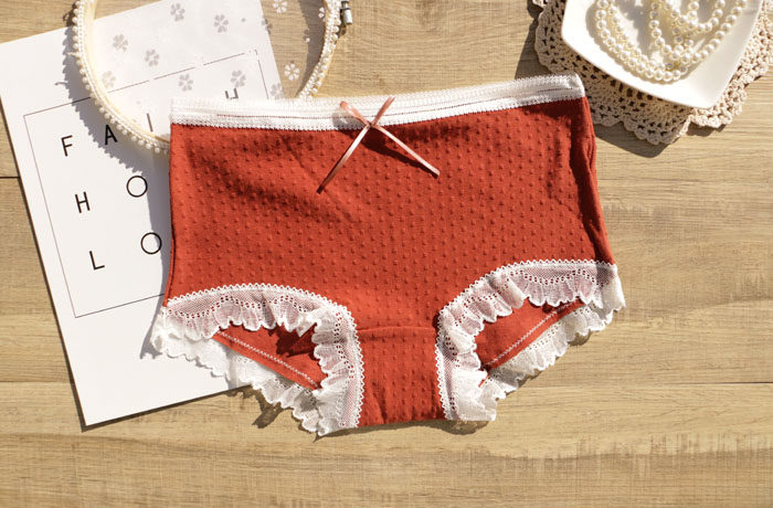 简约纯棉内裤女士复古三角裤日系清新蝴蝶结可爱少女短裤大码透气,淘宝优惠券,粉丝福利购,淘宝优惠卷