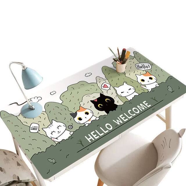Cartoon leather desk mat student study desk desk computer TPU waterproof children's eye protection desk mat