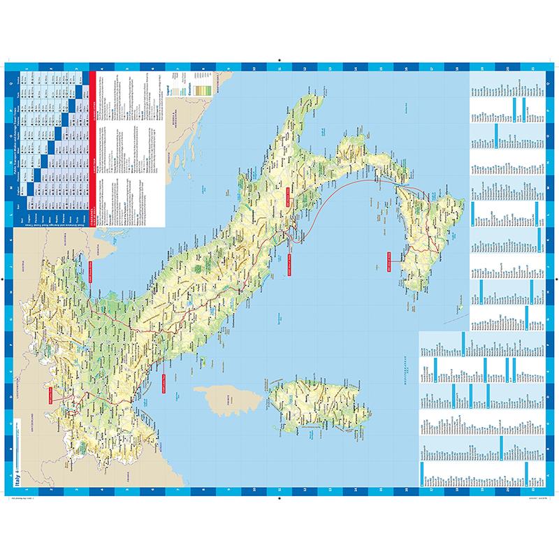 【现货】LonelyPlanet英文原版LP孤独星球 Italy Planning Map1意大利规划图旅游指南2017年第1版旅行书籍-图1