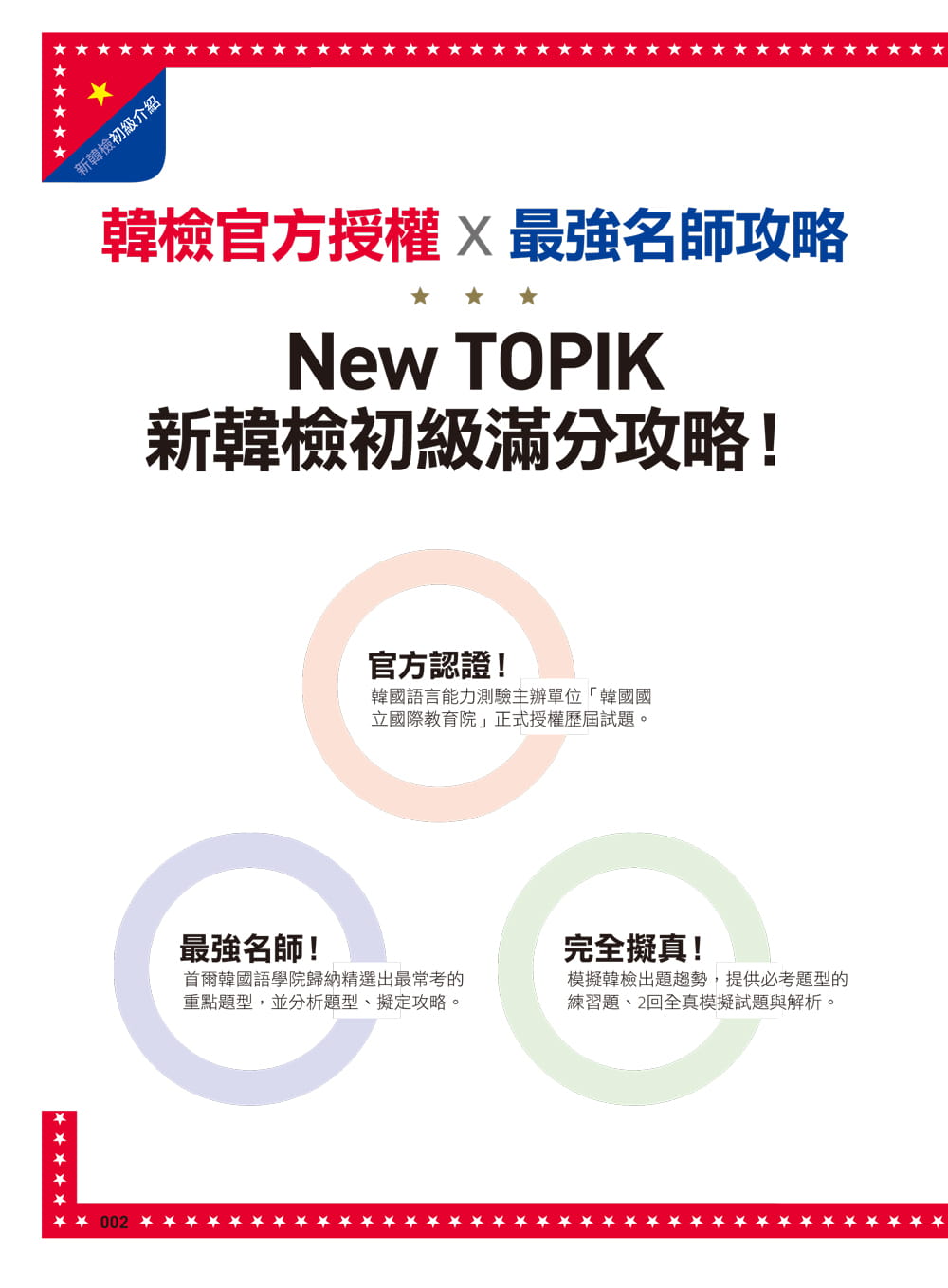 【预售】台版 官方认证 New TOPIK I 新韩检初级攻略+试题+解析解题技巧书籍 - 图1