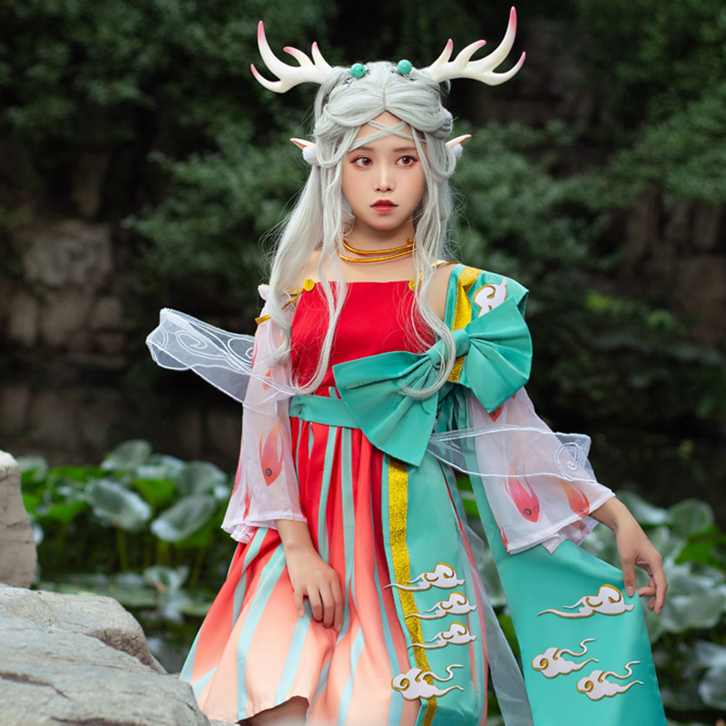 农药cosplay服瑶遇见神鹿可爱古风荣耀游戏套装cosply服装女-图1